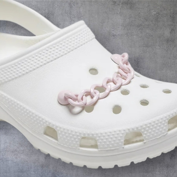 CROCS Shoes - CROCS jibitz Pink Chain Accent